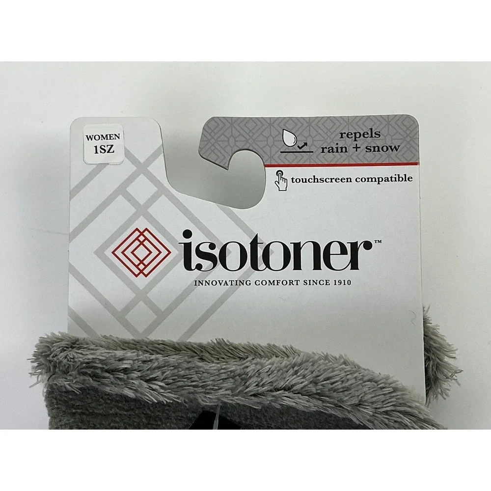Isotoner Women's SmartDri Fleece‎ Touchscreen Compatible Gloves Repels Rain Snow - Picture 7 of 9